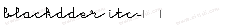 blackdder itc字体转换